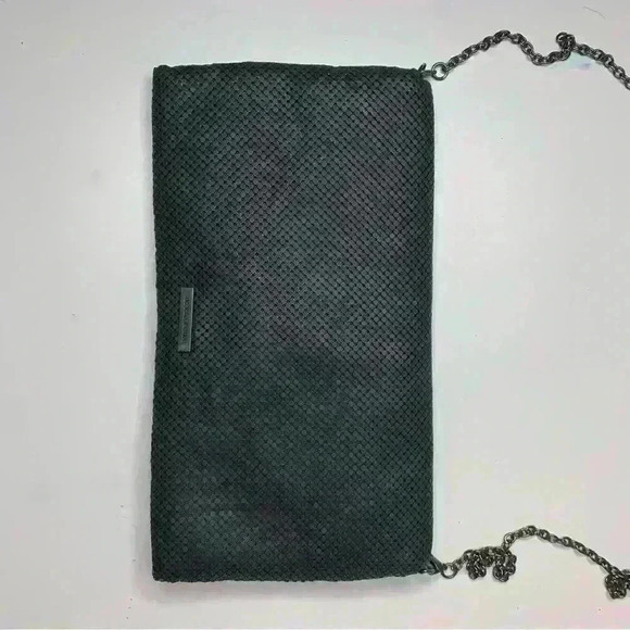 BCBG Maxazria Evening Clutch Handbag Black Metal Chain Strap. - Picture 2 of 10